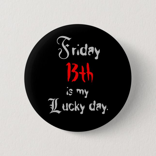 Friday 13th pinback button (Front)