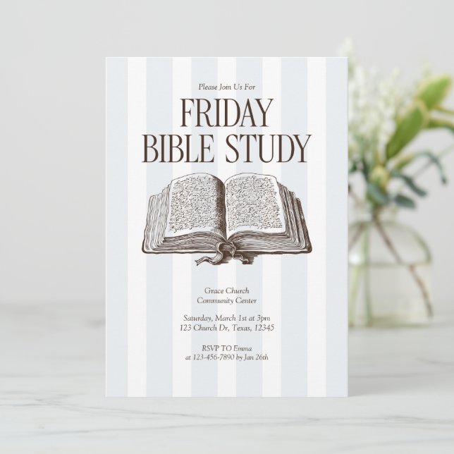 Friday Bible Study Church Invitation (Standing Front)