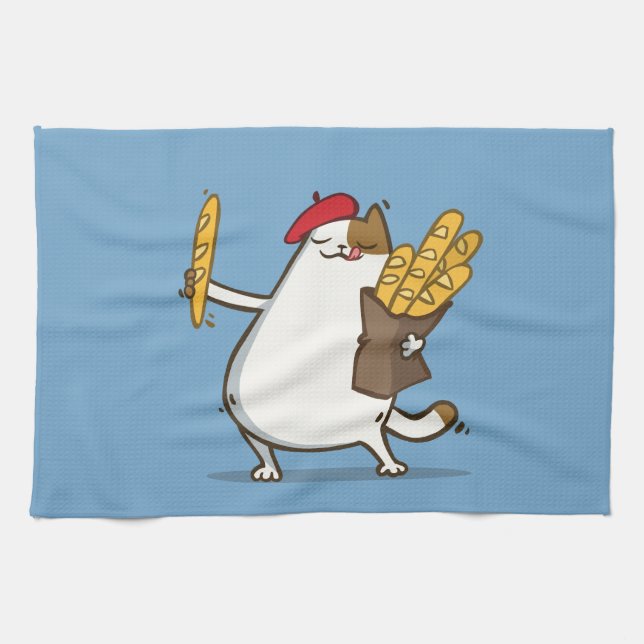 Friday Cat №3 Kitchen Towel (Horizontal)