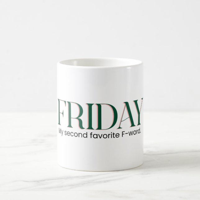 Friday Coffee Mug: Weekend Energy (US Spelling) Mug (Center)