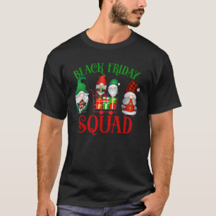Friday Gnome Shopping Squad Black Family Christmas T-Shirt
