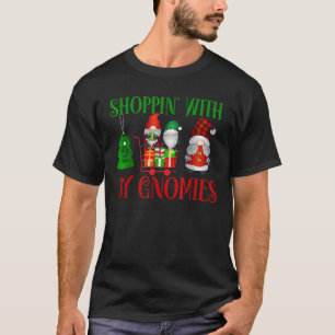 Friday Gnome Shopping Squad Black Family Christmas T-Shirt