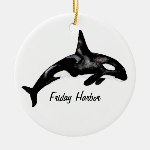 Friday Harbor Ceramic Ornament