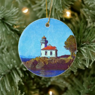 Friday Harbor Lime Kiln Lighthouse Ornament