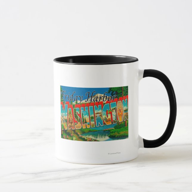 Friday Harbor, Washington - Large Letter Mug (Right)