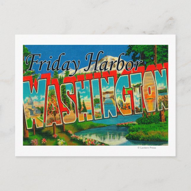Friday Harbor, Washington - Large Letter Postcard (Front)