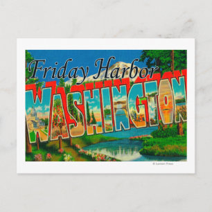 Friday Harbor, Washington - Large Letter Postcard