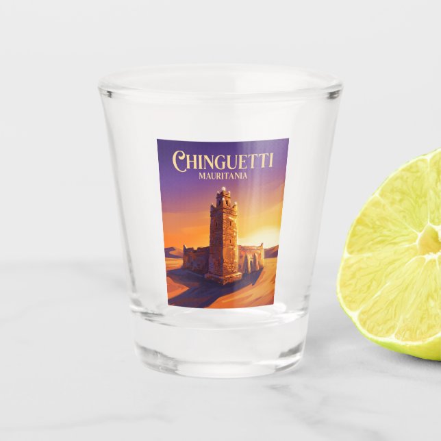 Friday Mosque Mauritania Shot Glass (Front)