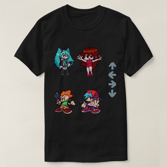 Friday Night Funkin - Characters   T-Shirt (Design Front)