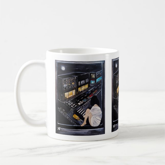 Friday Night Painting by Alfred Fox  Coffee Mug (Left)