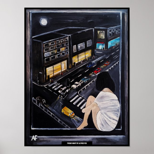 Friday Night Painting by Alfred Fox Poster (Front)