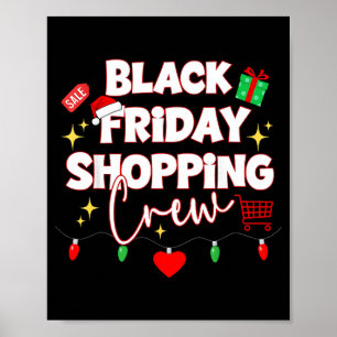 Friday Shopng Crew Christmas Family Group Black Sh Poster