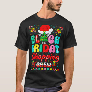 Friday Shopng Crew Christmas Lights Black Shopng F T-Shirt