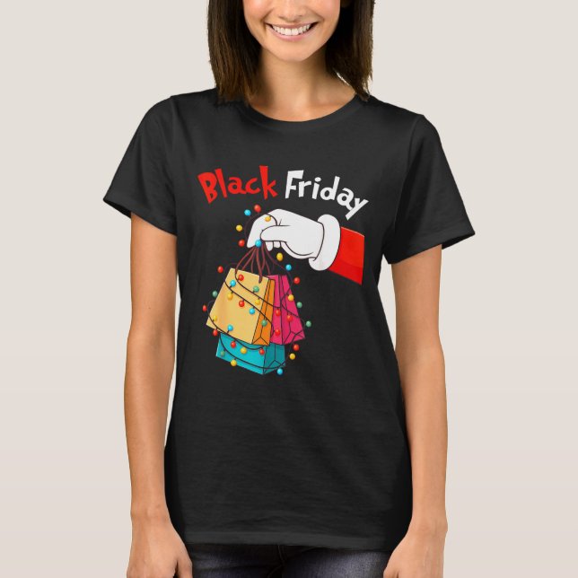 Friday Shopng Squad Christmas Black Shopng Family  T-Shirt (Front)