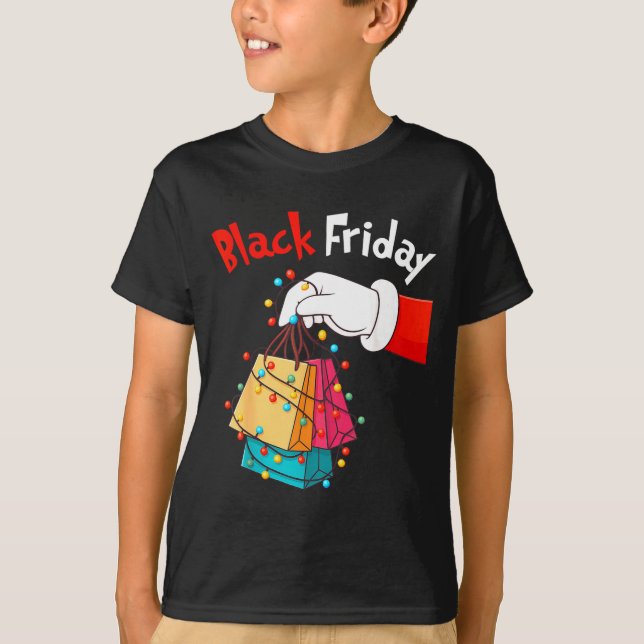 Friday Shopng Squad Christmas Black Shopng Family  T-Shirt (Front)