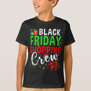 Friday Shopping Crew Christmas Lights Black Shoppi T-Shirt