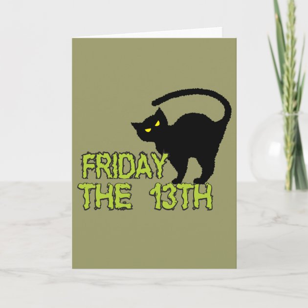 Friday The 13th - Bad Luck Day Superstition Card | Zazzle