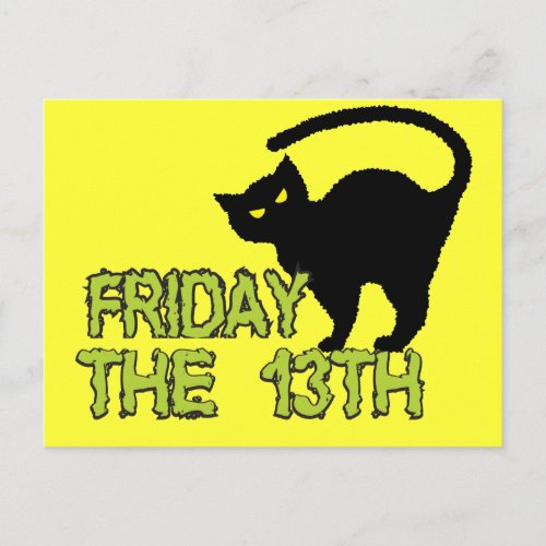 Friday The 13th _ Bad Luck Day Superstition Postcard