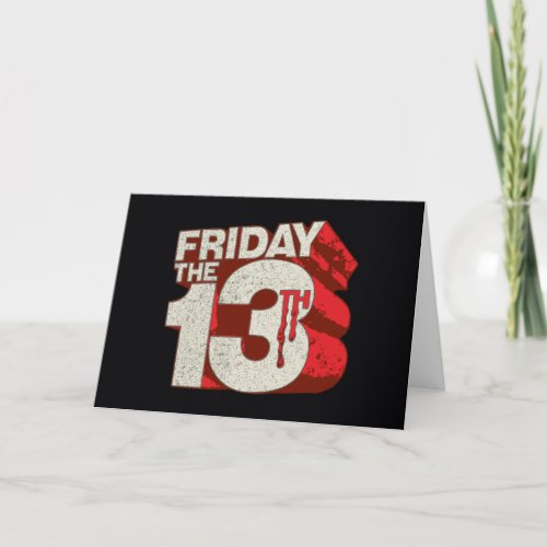 Friday the 13th  Bleeding Stacked 3D Logo Card