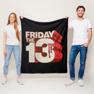 Friday the 13th Bleeding Stacked 3D Logo Fleece Blanket