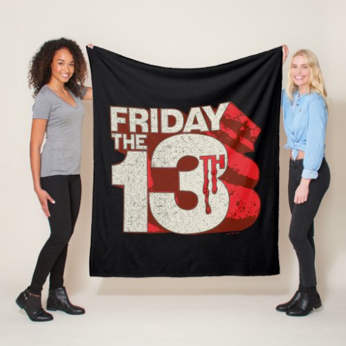 Friday the 13th  Bleeding Stacked 3D Logo Fleece Blanket