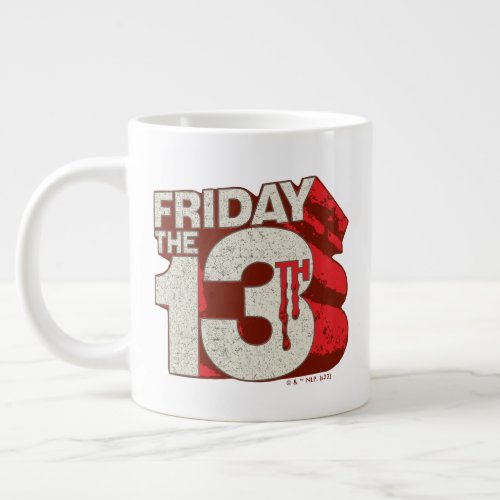 Friday the 13th  Bleeding Stacked 3D Logo Giant Coffee Mug