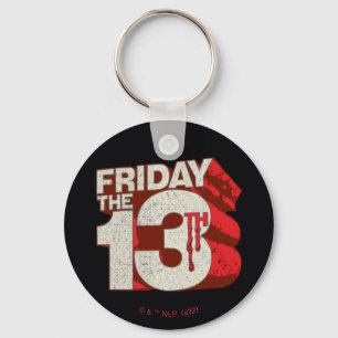 Friday the 13th   Bleeding Stacked 3D Logo Keychain