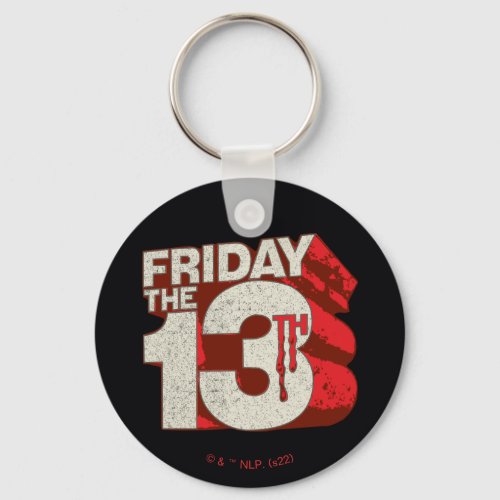 Friday the 13th  Bleeding Stacked 3D Logo Keychain