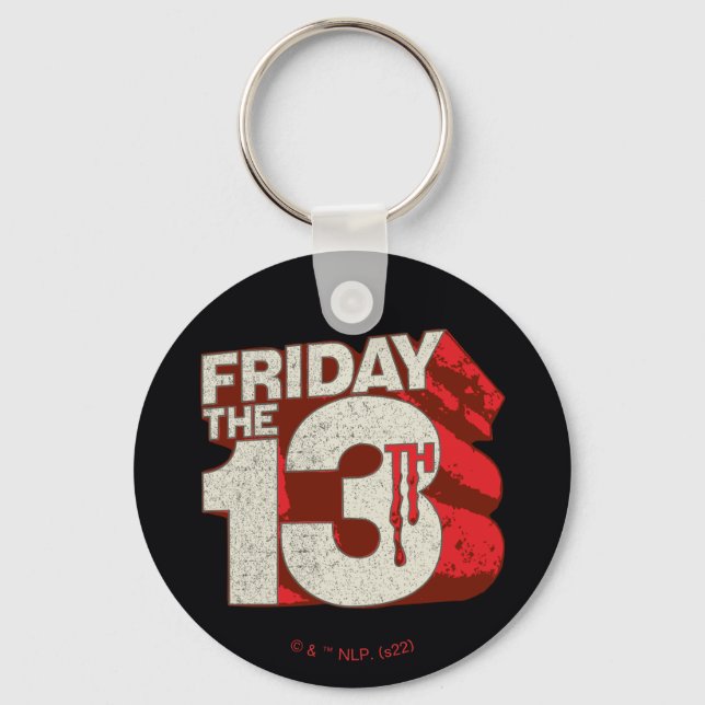 Friday the 13th | Bleeding Stacked 3D Logo Keychain (Front)