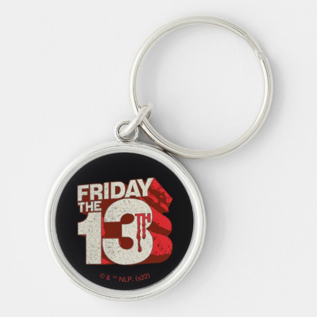 Friday the 13th | Bleeding Stacked 3D Logo Keychain (Front)