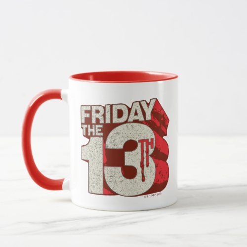 Friday the 13th  Bleeding Stacked 3D Logo Mug