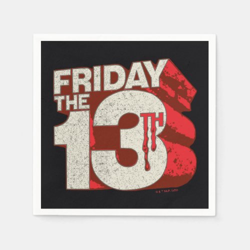 Friday the 13th  Bleeding Stacked 3D Logo Napkins