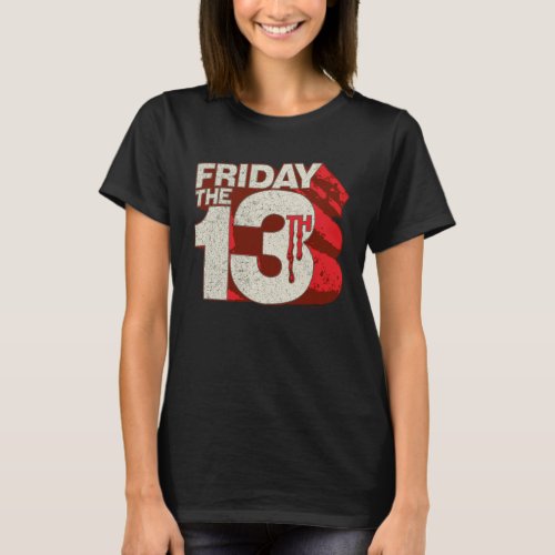 Friday the 13th  Bleeding Stacked 3D Logo T_Shirt