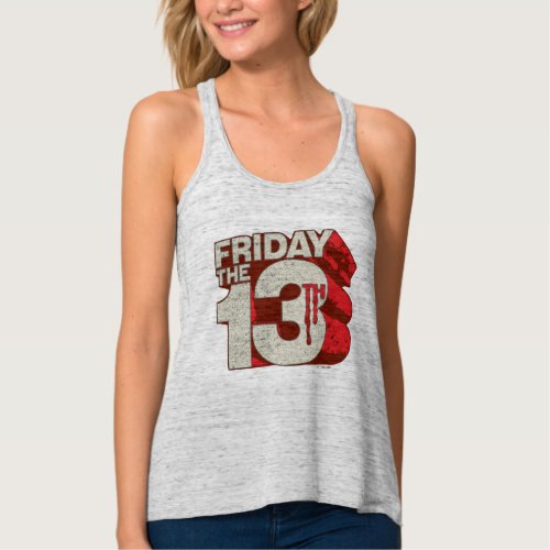 Friday the 13th  Bleeding Stacked 3D Logo Tank Top