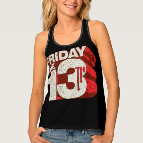 Friday the 13th  Bleeding Stacked 3D Logo Tank Top