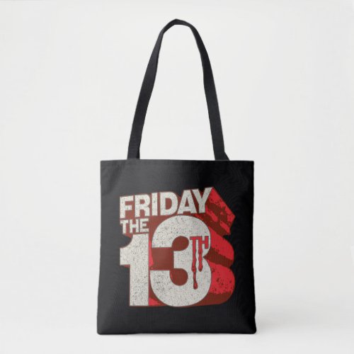 Friday the 13th  Bleeding Stacked 3D Logo Tote Bag