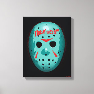 Friday the 13th Blue Hockey Mask Graphic Canvas Print