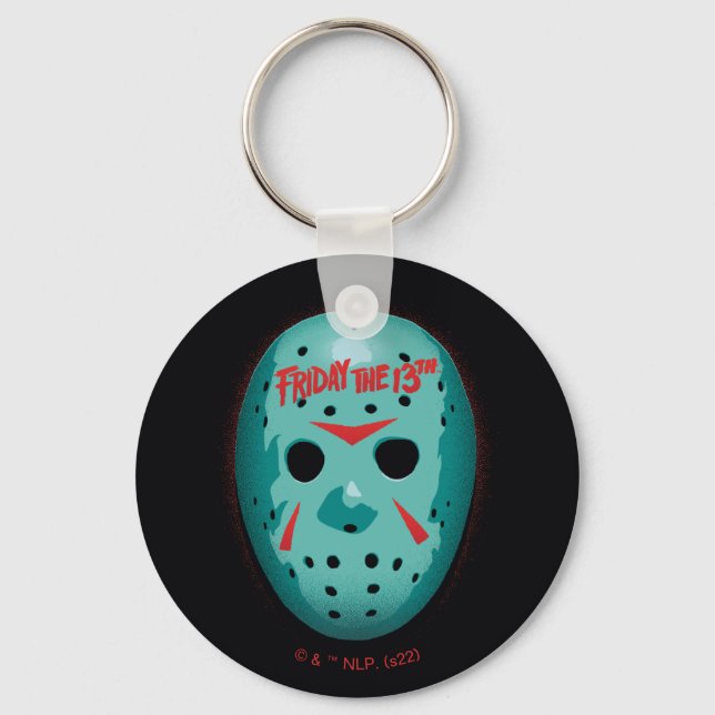 Friday the 13th | Blue Hockey Mask Graphic Keychain (Front)