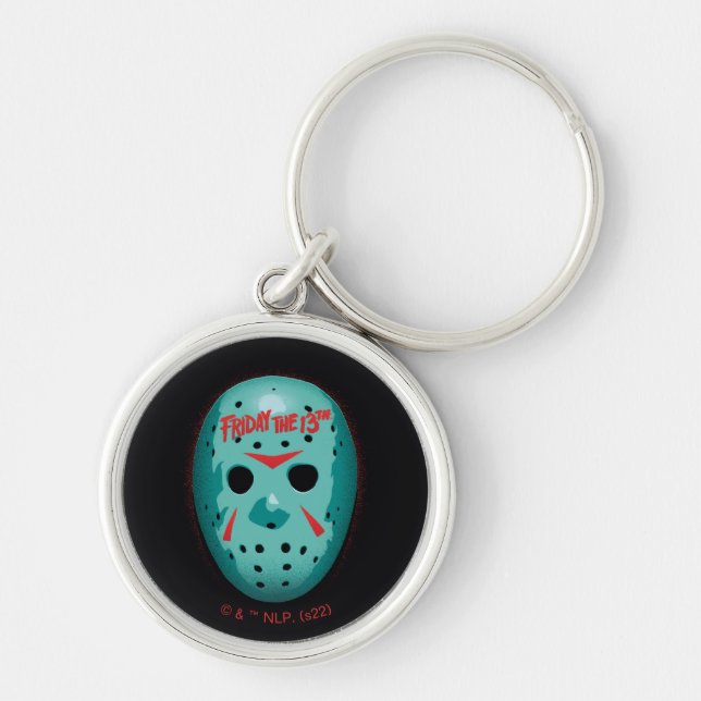 Friday the 13th | Blue Hockey Mask Graphic Keychain (Front)