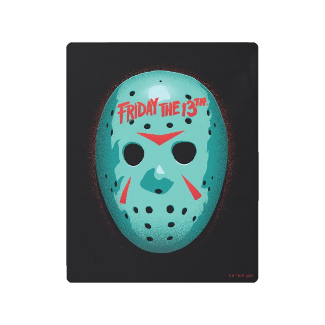 Friday the 13th | Blue Hockey Mask Graphic Metal Print (Front)