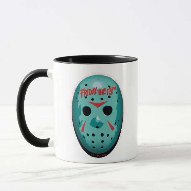 Friday the 13th | Blue Hockey Mask Graphic Mug (Left)