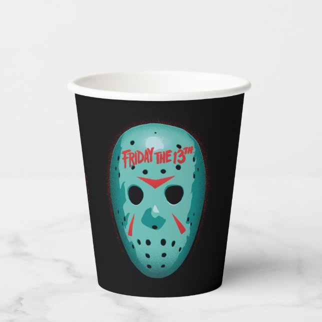 Friday the 13th | Blue Hockey Mask Graphic Paper Cups (Front)