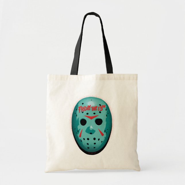 Friday the 13th | Blue Hockey Mask Graphic Tote Bag (Front)