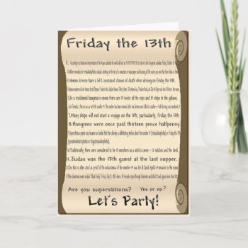 Friday The 13th Card by toots1 at Zazzle