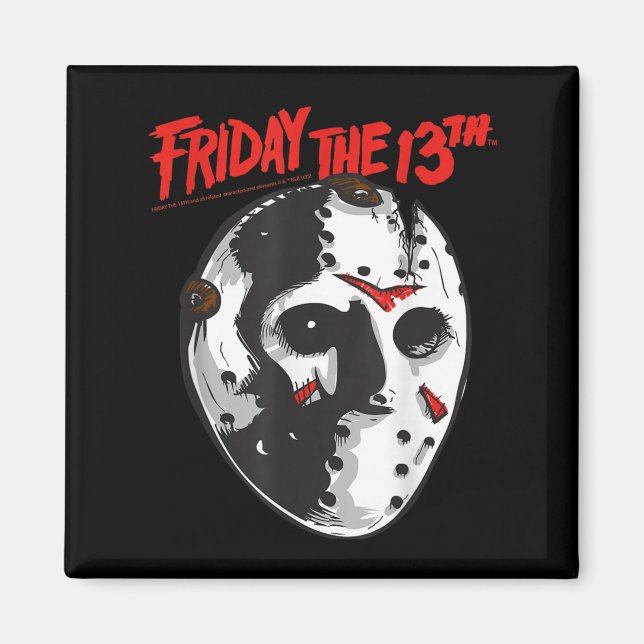 Friday The 13th Halloween Design Mask Art  Magnet (Front)