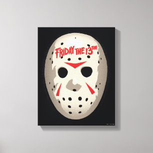 Friday the 13th   Hockey Mask Graphic Canvas Print