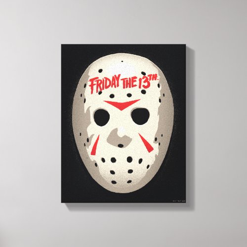 Friday the 13th  Hockey Mask Graphic Canvas Print