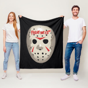 Friday the 13th Hockey Mask Graphic Fleece Blanket