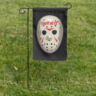 Friday the 13th Hockey Mask Graphic Garden Flag