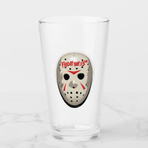 Friday the 13th Hockey Mask Graphic Glass